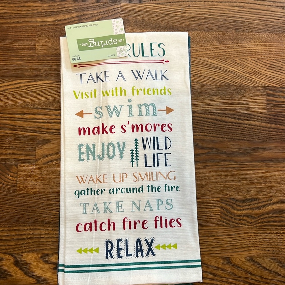 NEW camping rules, two-piece napkins set